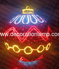 China Giant Outdoor Christmas LED Big Ball 3D Motif Light For Lighting Display supplier
