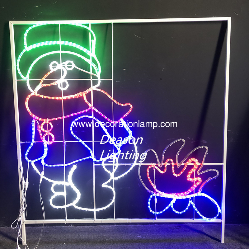 animated christmas snowman led decoration