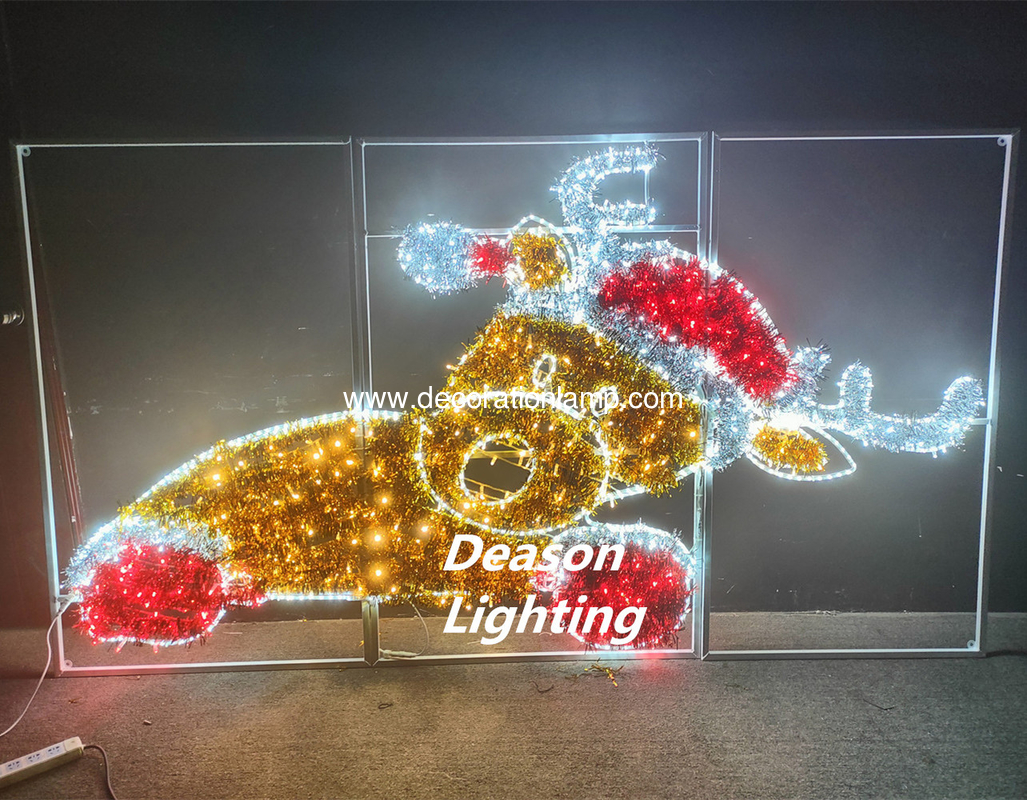 christmas reindeer ornament with led lights