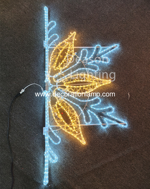 christmas street light pole snowflake decorations