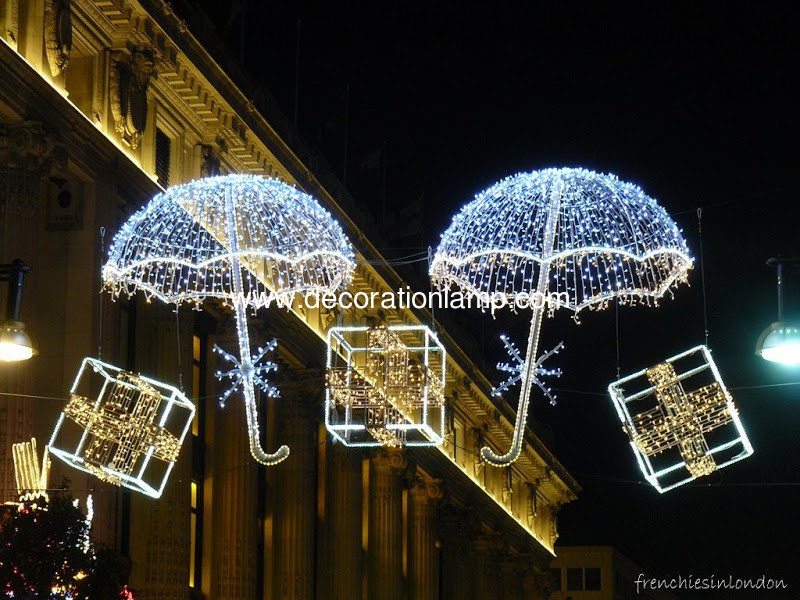 outdoor commercial christmas street decoration 3d umbrella