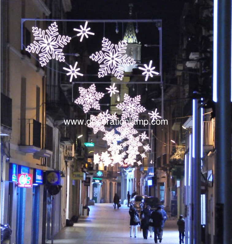 Christmas street decoration light snowflake