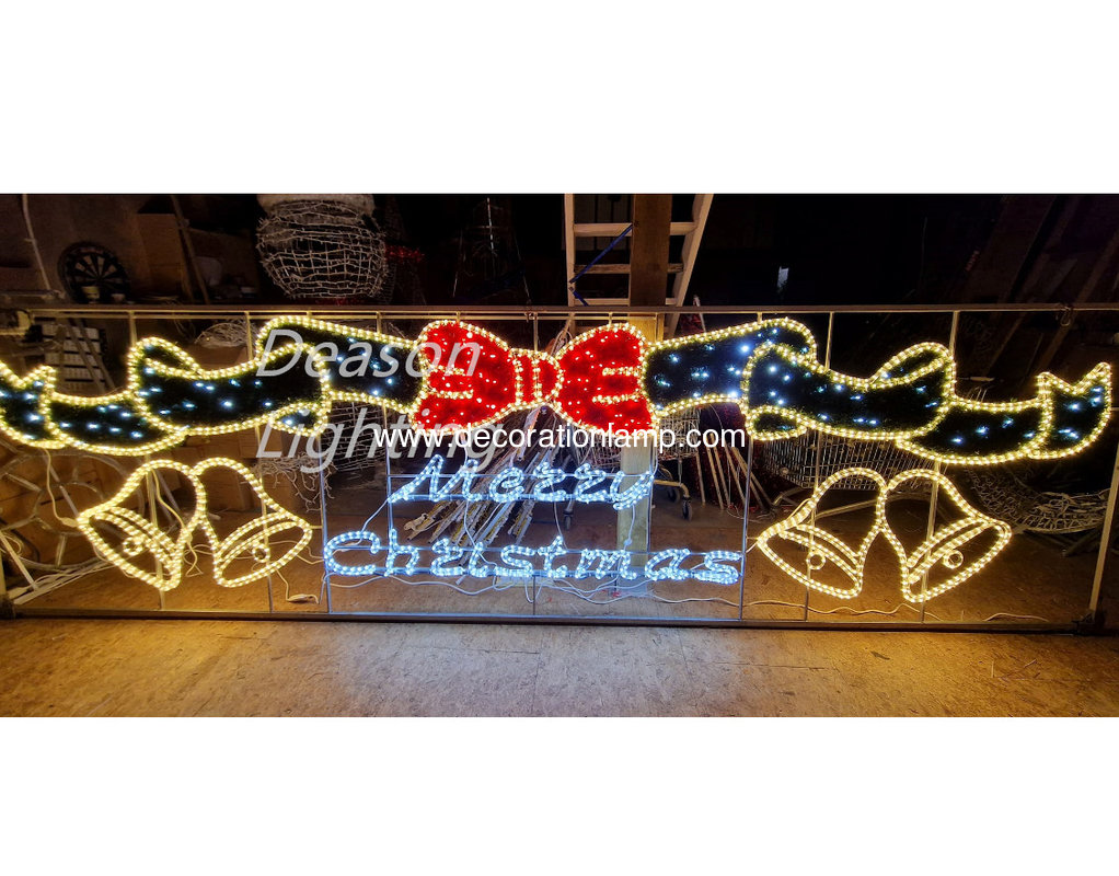 cross street led 2d bell motif light decoration