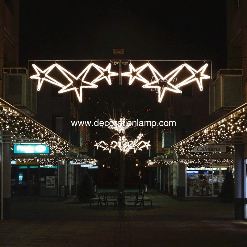 christmas star lights decoration street