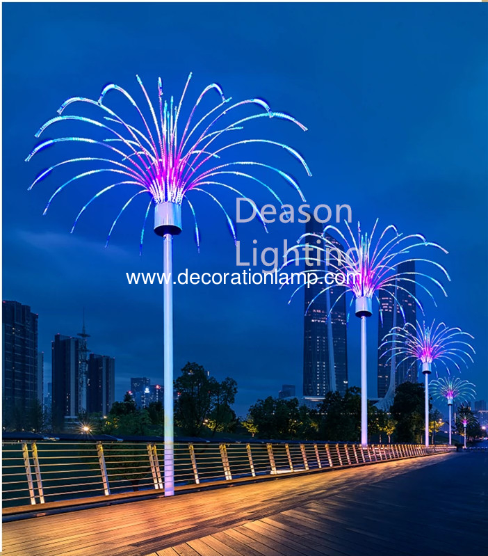 motif light led fountain shaped firework lights outdoor christmas decorations