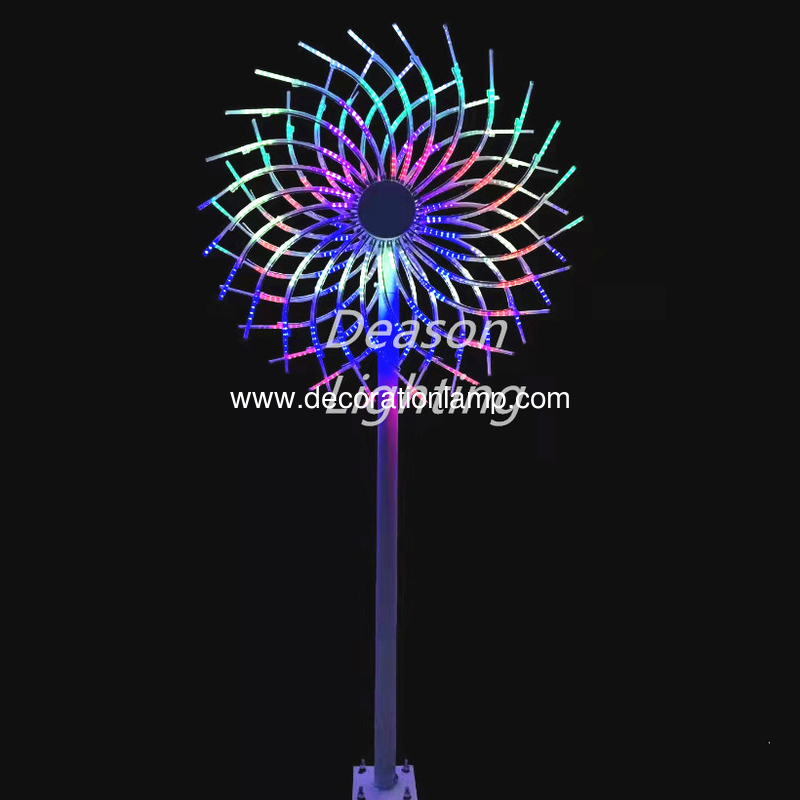 Flower Shaped Led Christmas Firework Lights Outdoor Landscape Decorations