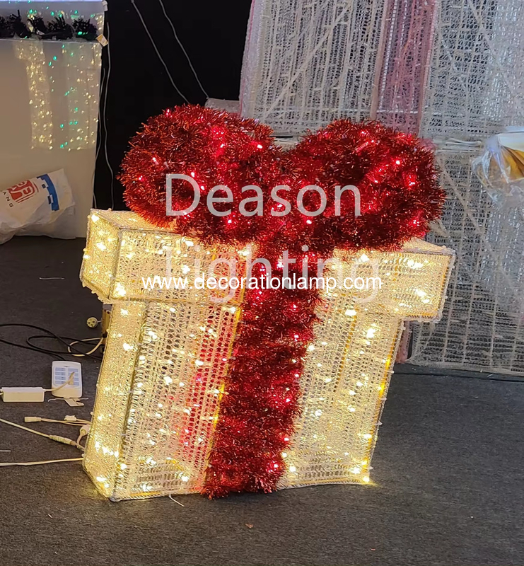 Lighted christmas gift boxes