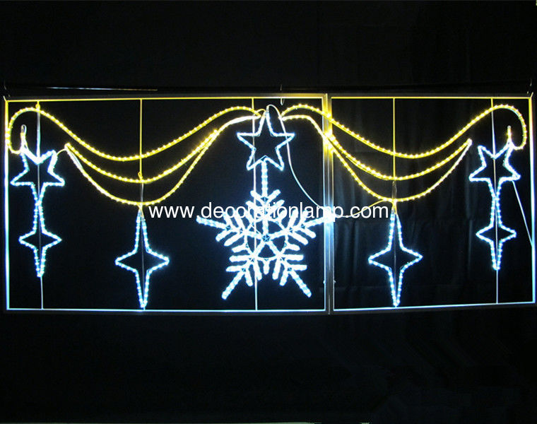 overhead street christmas decoration lights