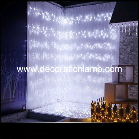 outdoor christmas waterfall lights