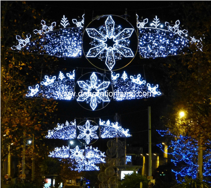 Across street Christmas Lighting