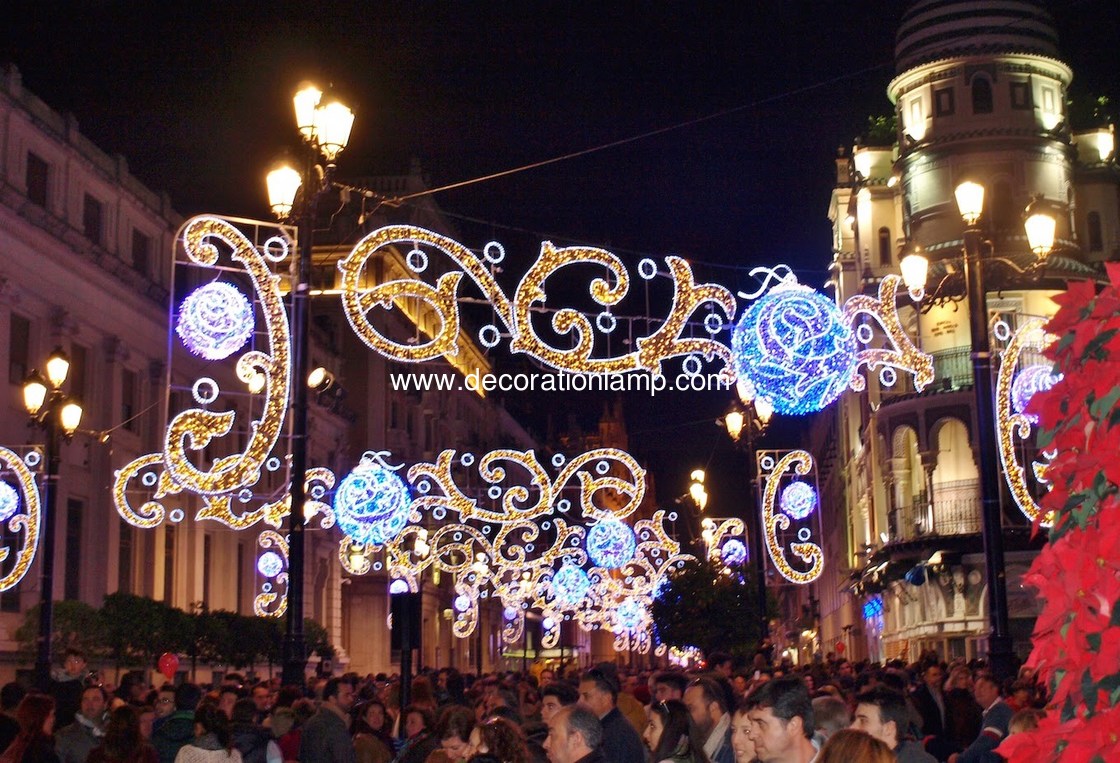 Across street Christmas Lighting