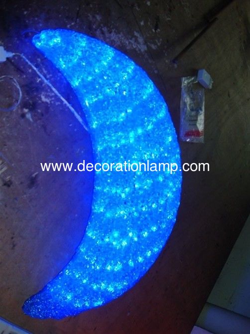 led decorative christmas crescent moon light