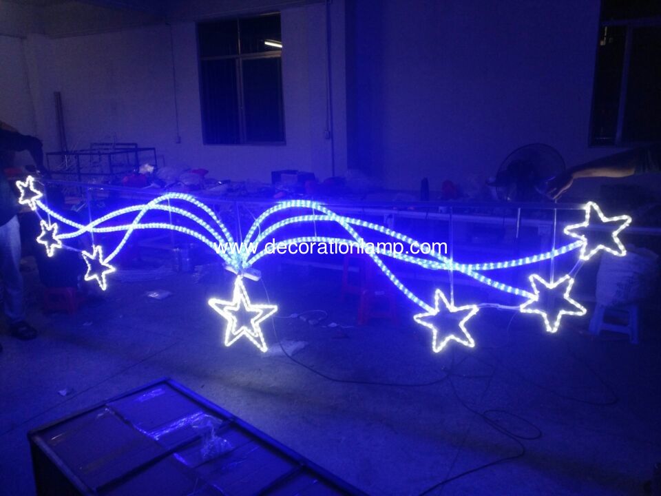 christmas outdoor street led star decorations