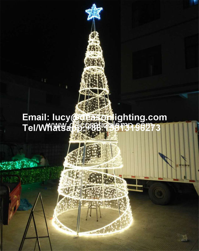 led spiral christmas tree