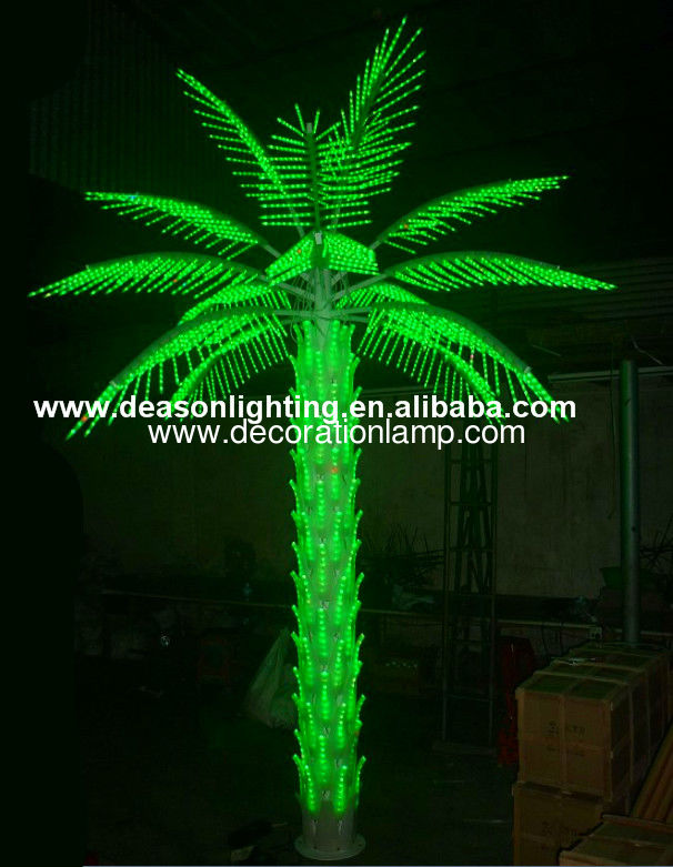 lighted palm trees