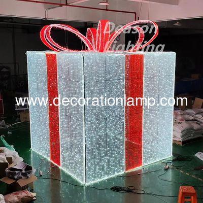 giant outdoor christmas gift box lights