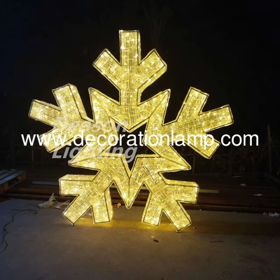 Large led lighted snowflakes