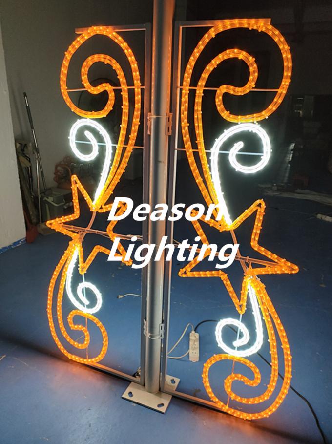 street hanging christmas pole lights