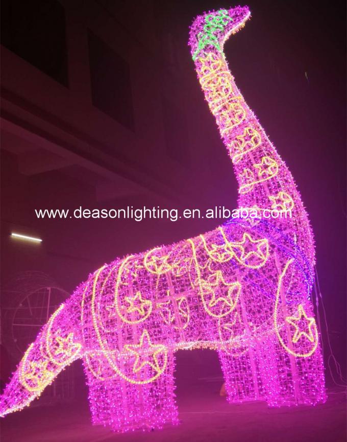 giant led dinosaur outdoor christmas decorations